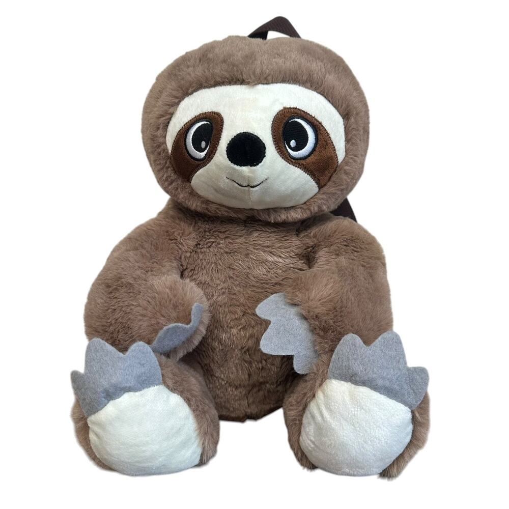 Carried Away By Stepping Stones Brown Soft Sloth Kids Backpack Bag Plush Stuffy